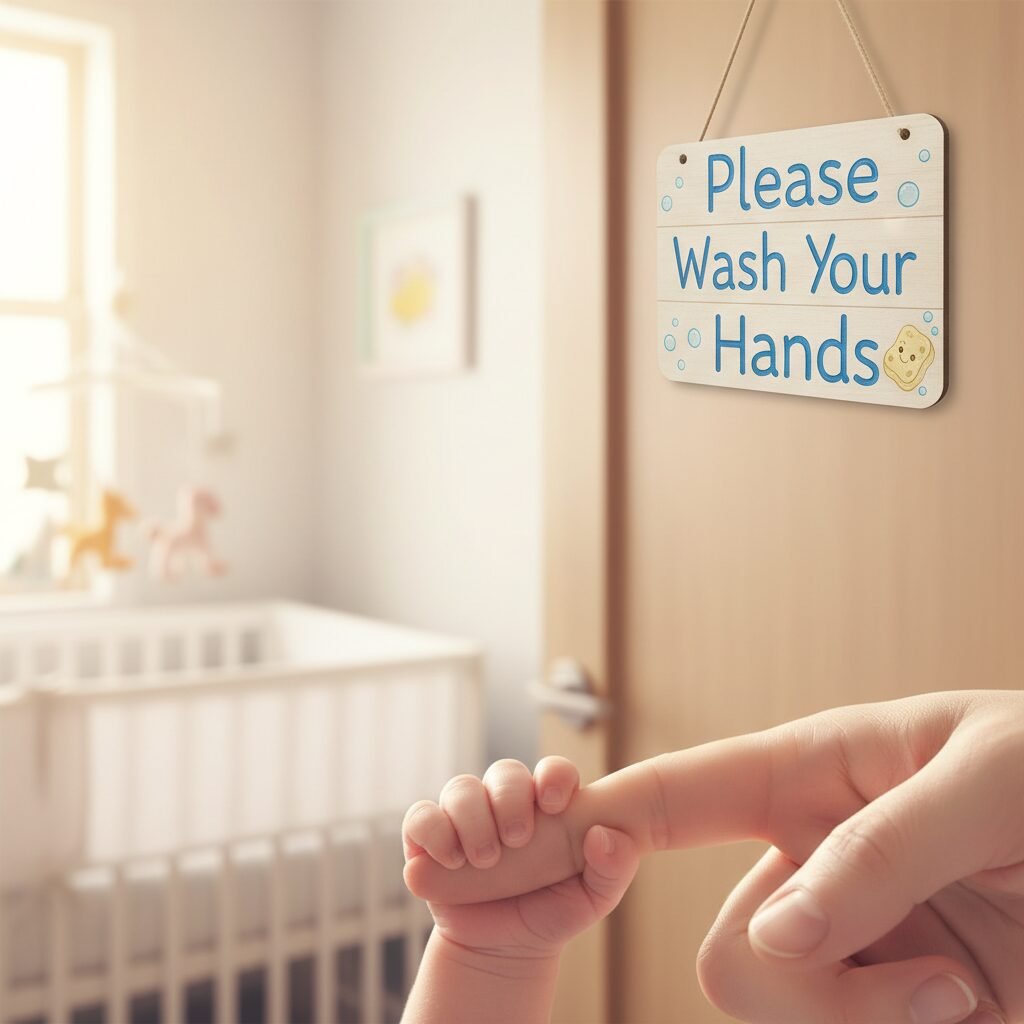 10 Polite "Wash Your Hands" Signs For Your Newborn's Nursery